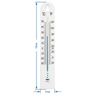 Termometro universale (-30 a +50 °C), 17 cm, bianco – photo 2