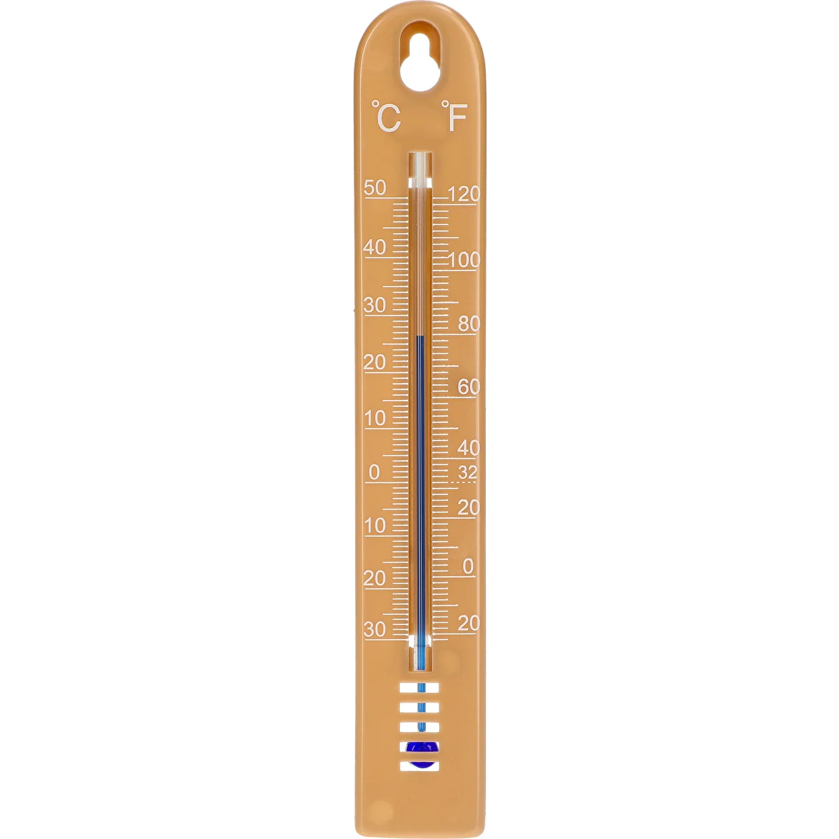 Termometro universale (-30 a +50°C), 17 cm, marrone chiaro