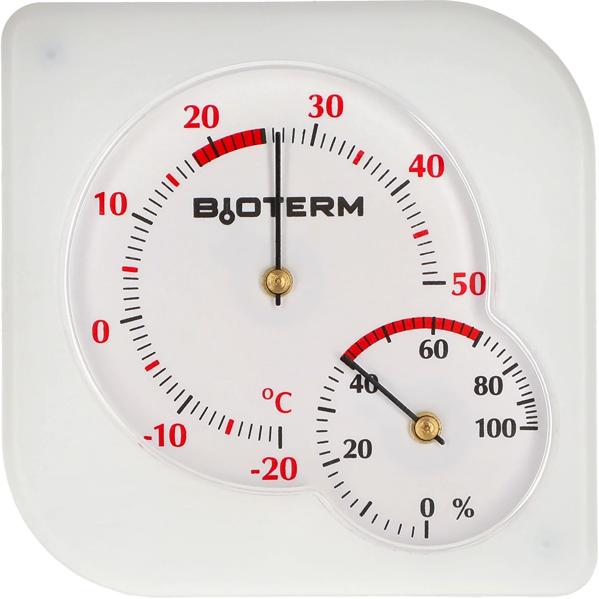 Termometro da interno bimetallico con igrometro (-20 a +50°C), bianco