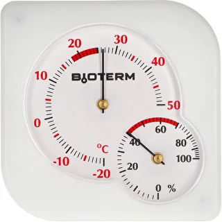 Termometro da interno bimetallico con igrometro (-20 a +50°C), bianco