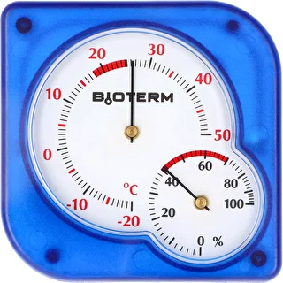 Termometro da interno bimetallico con igrometro (-20 a +50 °C), blu