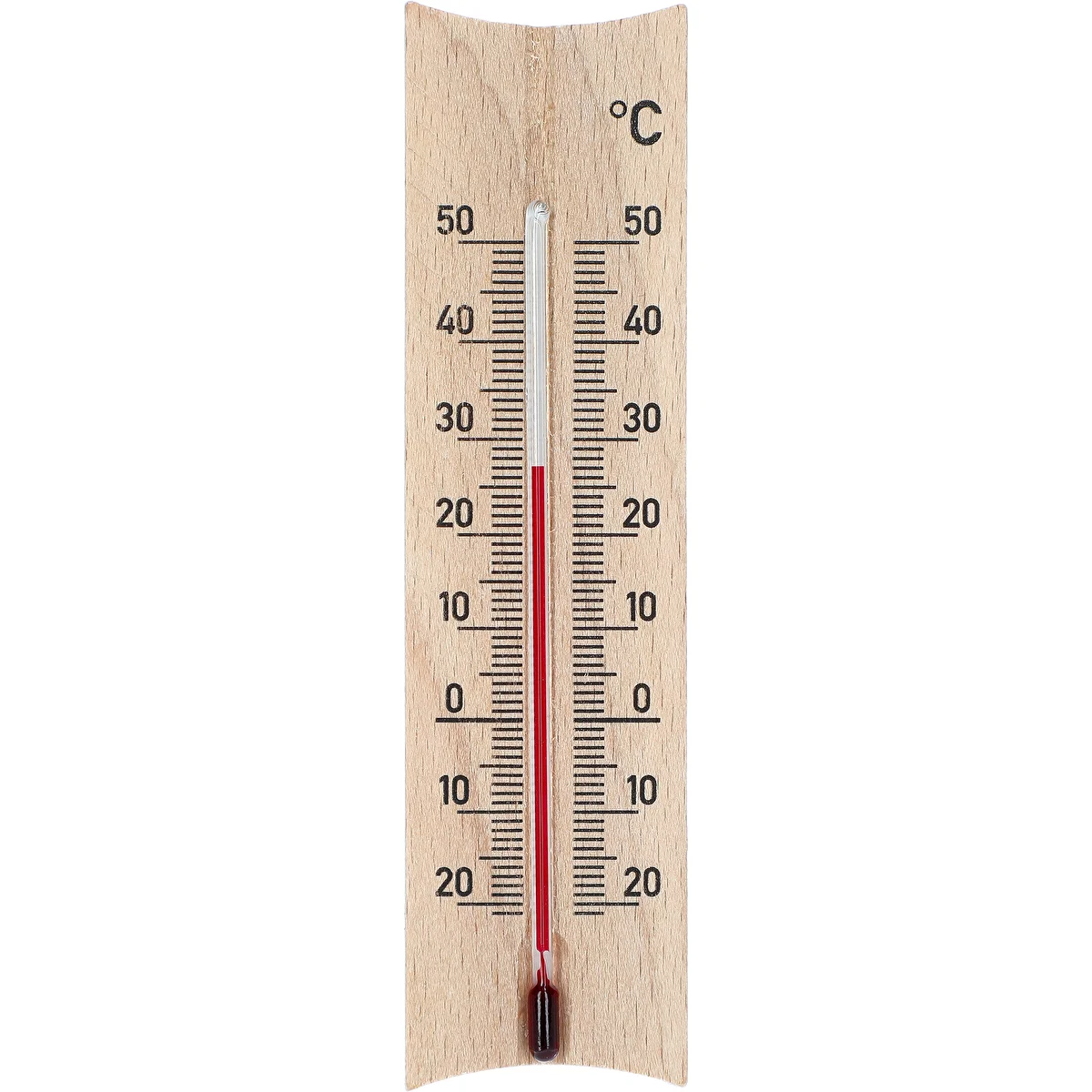 Termometro da interno in legno (da -20 a +50 °C), marrone chiaro, 15 cm