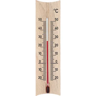 Termometro da interno in legno (da -20 a +50 °C), marrone chiaro, 15 cm