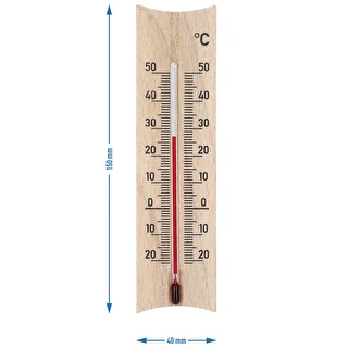Termometro da interno in legno (da -20 a +50 °C), marrone chiaro, 15 cm – photo 5