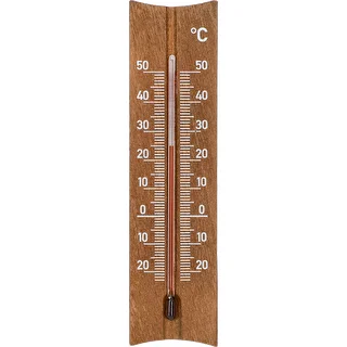 Termometro da interno in legno (da -20 a +50°C), marrone scuro, 15cm