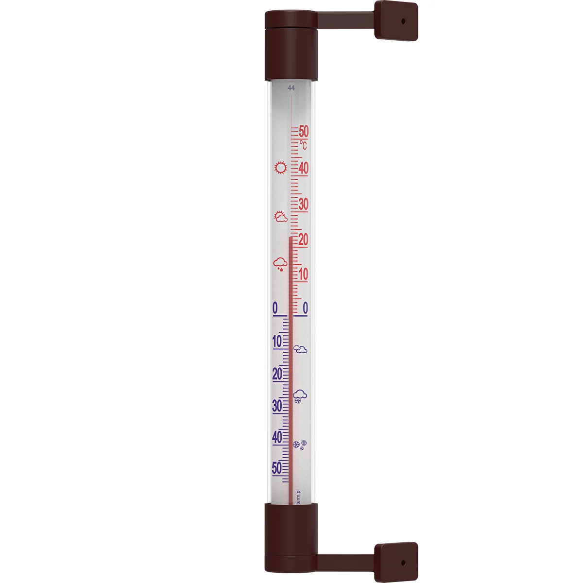 Termometro da esterno marrone (-50°C a +50°C) 22 cm