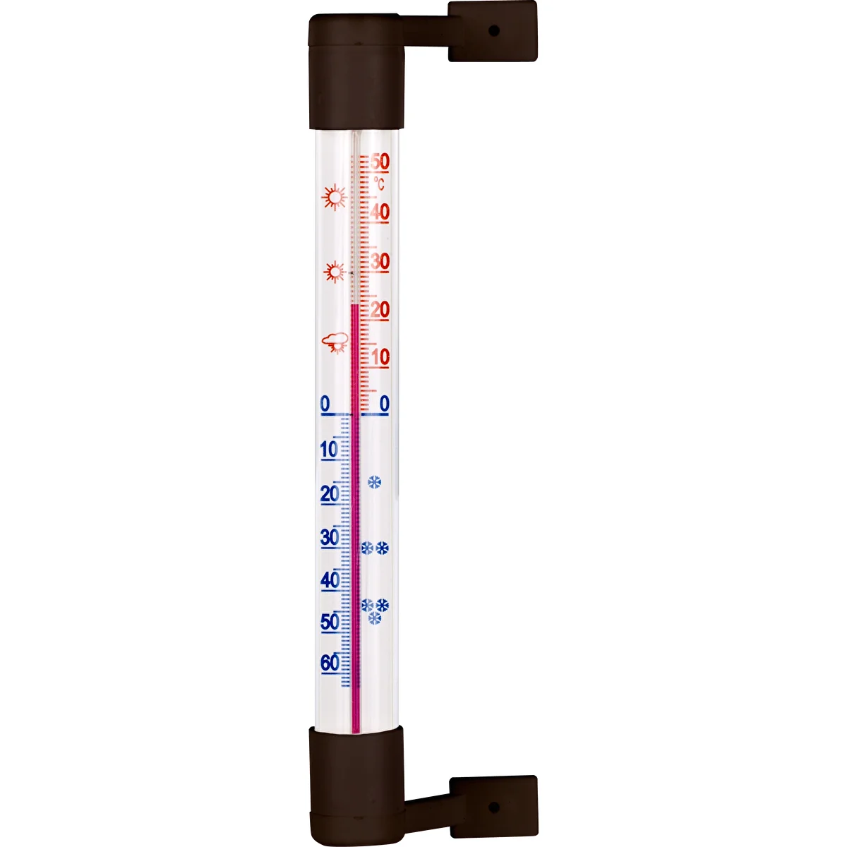 Termometro esterno marrone (-50°C a +50°C) 18 cm