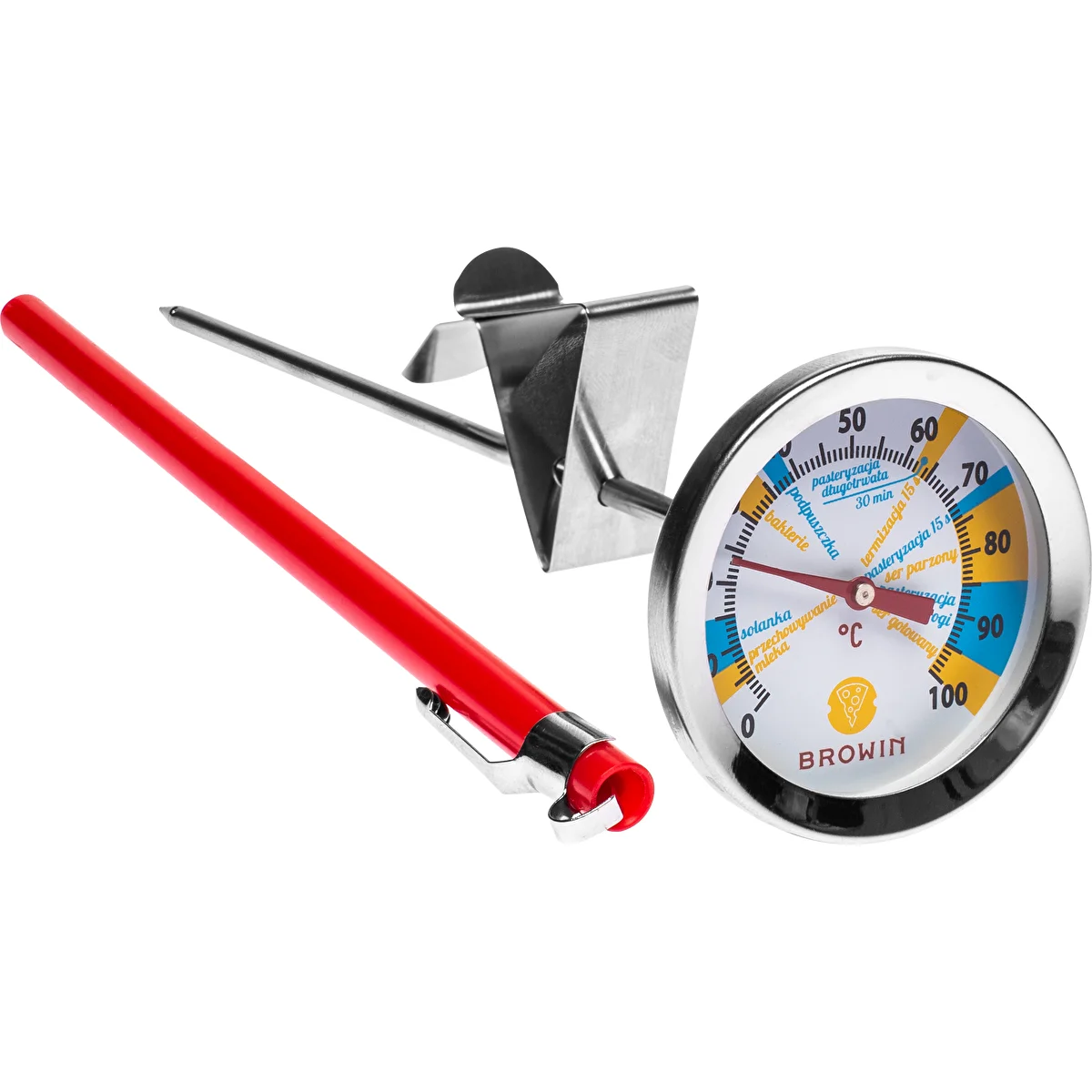 Termometro per caseificazione (0°C a +100°C) 19,8 cm