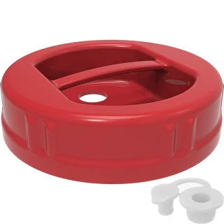 Tappo a vite in plastica Ø 100 mm twist-off con foro e gommino