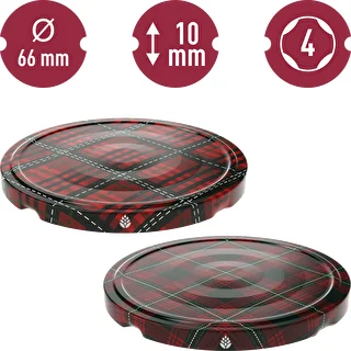 Capsule twist-off Ø 66 tartan scozzese assortite, 10 pz – photo 2