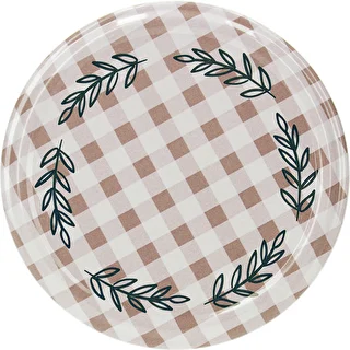 Tappo twist-off Ø82/6 a quadretti beige, 10 pz