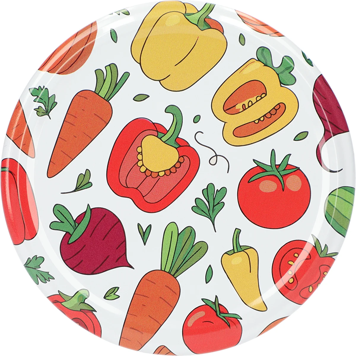 Capsula twist-off con stampa - motivo Verdure, Ø 82/6
