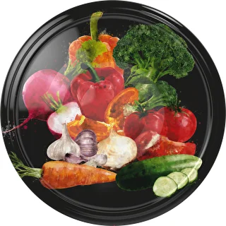 Capsule fi82/6 con verdure su sfondo nero - 10 pz. – photo 1