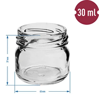 Vasetto twist-off 30 ml con tappo colorato fi 43 - 10 pezzi – photo 4