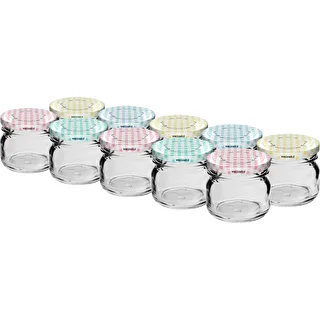 Vasetto twist-off 30 ml con tappo colorato fi 43 - 10 pezzi