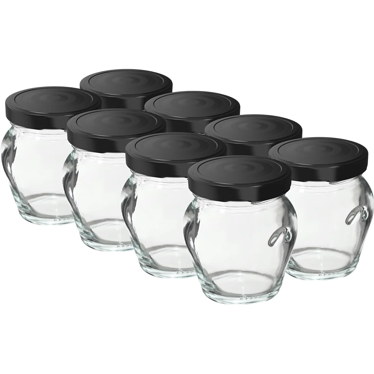 Vasetto TO Amfora 106 ml con tappo nero Ø 53 mm - 8 pz.