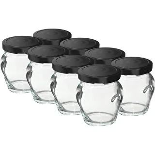 Vasetto TO Amfora 106 ml con tappo nero Ø 53 mm - 8 pz.