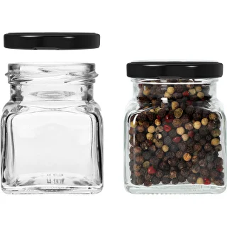 Vasetti twist-off 120 ml - quadrati Ø 53 con tappo nero, 6 pz – photo 4
