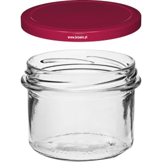 Vasetto dritto 235 ml (TO 82) con capsula bordeaux – 6 pezzi – photo 3