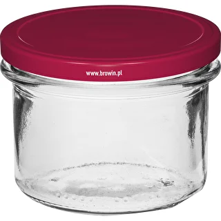 Vasetto dritto 235 ml (TO 82) con capsula bordeaux – 6 pezzi – photo 2
