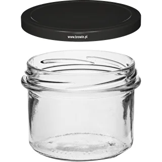 Barattolo cilindrico 235 ml (Ø82) con tappo nero, 6 pezzi – photo 3