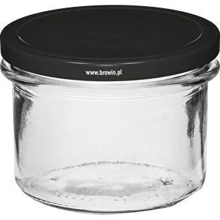Barattolo cilindrico 235 ml (Ø82) con tappo nero, 6 pezzi – photo 2