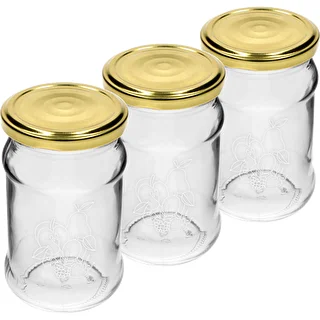Vasetto TO 300 ml con stampa di frutti misti e tappo Ø66/4 - 3 pezzi – photo 2