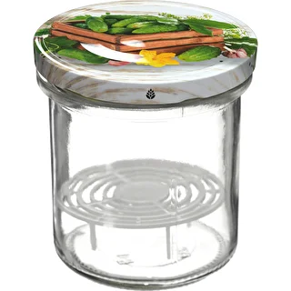 Barattolo da 350 ml con coperchio e pressino - 6 pezzi – photo 3