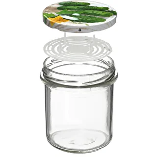 Barattolo da 350 ml con coperchio e pressino - 6 pezzi – photo 2