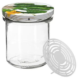 Barattolo da 350 ml con coperchio e pressino - 6 pezzi – photo 4