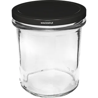 Vasetti dritti 350 ml con coperchio nero Ø 82 mm — set da 6 – photo 2