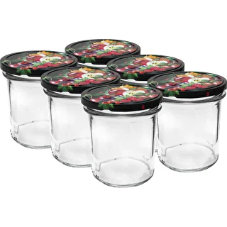 Vasetto 350 ml con tappo colorato - 6 pezzi – photo 1