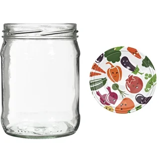 Vaso twist-off 500 ml con tappo colorato fi82/6 - 6 pezzi – photo 5