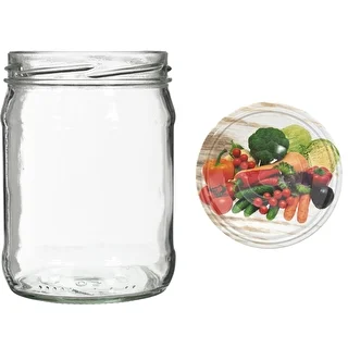 Vaso twist-off 500 ml con tappo colorato fi82/6 - 6 pezzi – photo 9
