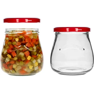 Vaso twist-off 500 ml "Anfora Rovesciata" con tappo bordeaux Ø 82/6, 6 pezzi – photo 6