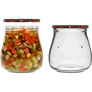 Barattolo twist-off 500 ml "Anfora rovesciata" con coperchio colorato Ø 82/6, 6 pz. – photo 7