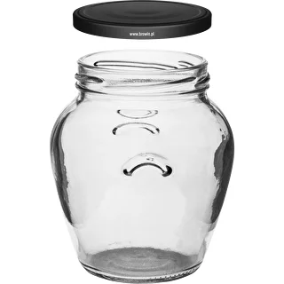 Vasetto Amfora 580 ml (Ø 82) con capsula nera - 6 pezzi – photo 3