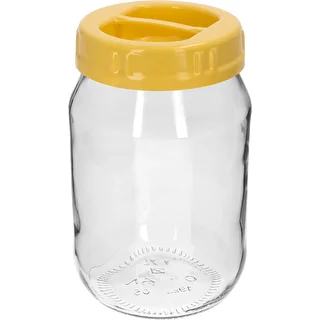 Barattolo TO 1,7 L con tappo giallo in plastica, con manico, Ø 100 mm, 1 pz.
