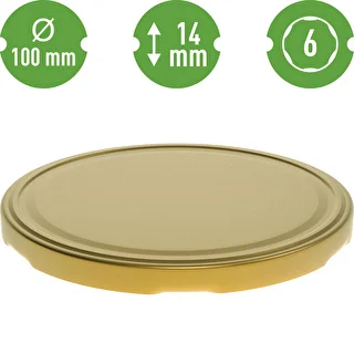 Barattolo TO 1,7 L con capsula dorata fi 100/6, 1 pz. – photo 5