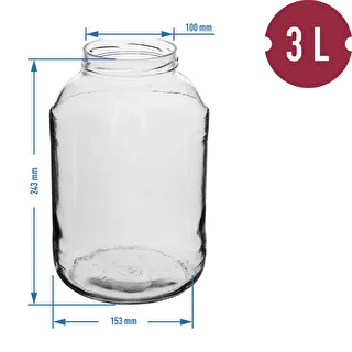 Barattolo 3 L Ø100 mm, 6 pz. – photo 2