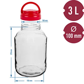 Vaso TO 3 L con coperchio Ø 100 mm con manico – photo 6