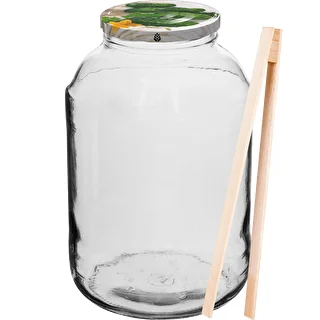 Vaso da 4 L, coperchio colorato + forchetta o pinze – photo 1