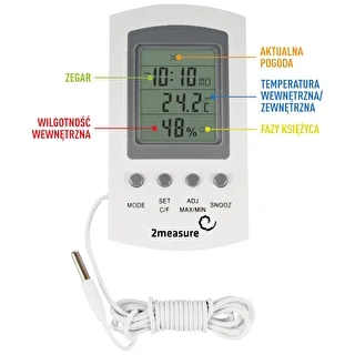 Stazione meteo elettronica con sonda, bianca – photo 5