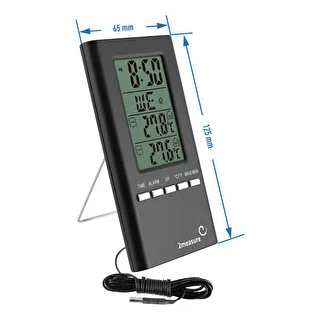 Stazione meteo elettronica con sonda, nera – photo 3