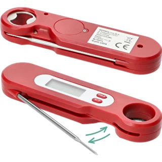 Termometro da cucina elettronico con sonda pieghevole (-50/+300℃), rosso – photo 4