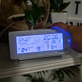 Stazione meteo RCC, DCF – elettronica, senza fili, con sensore retroilluminato, bianca – photo 11