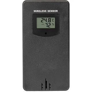Stazione meteo RCC – elettronica, retroilluminata, wireless, con sensore, nera – photo 5