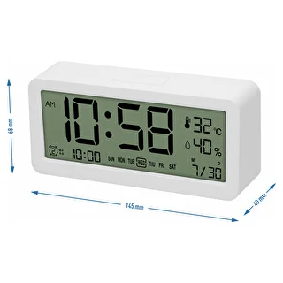 Stazione meteo elettronica Soens - bianca, con orologio e calendario – photo 6