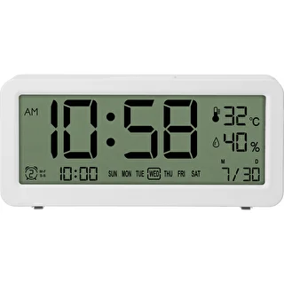 Stazione meteo elettronica Soens - bianca, con orologio e calendario – photo 2
