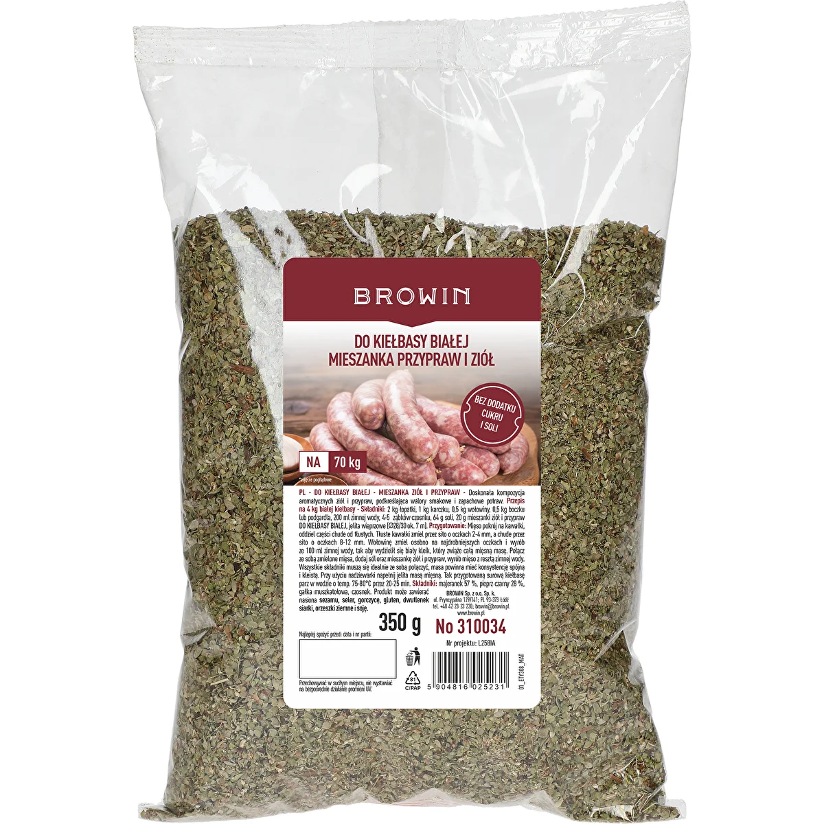 Mix di spezie ed erbe per salsiccia bianca, 350 g